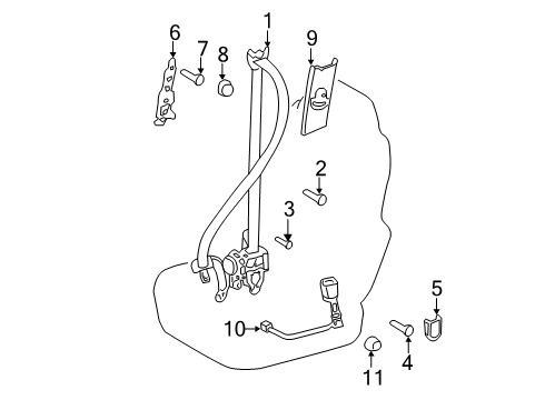 2018 Toyota Sienna Front Seat Belts Diagram