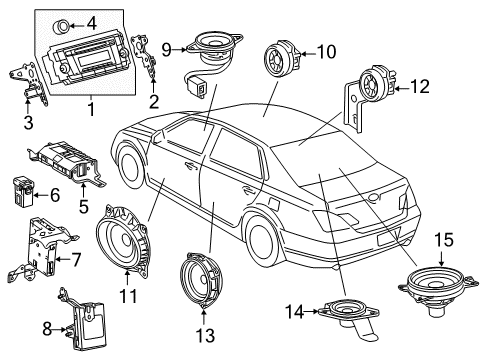 2011 Toyota Avalon Tuner Assembly, Stereo C Diagram for 86180-07010