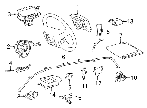 2013 Toyota Sienna Sensor Assembly, Air Bag Diagram for 89170-08100