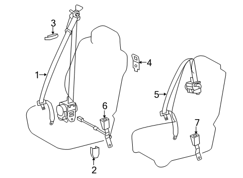 2017 Toyota Tundra Front Seat Belts Diagram 3 - Thumbnail