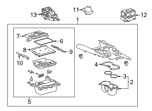 2020 Toyota Camry Center Console Diagram 5 - Thumbnail