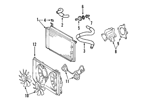 2004 Toyota Prius Cooling System, Radiator, Water Pump, Cooling Fan Diagram 2 - Thumbnail