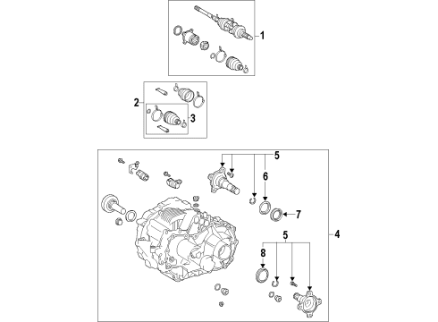 2014 Toyota Highlander Shaft Assembly, Rear Drive, Left Diagram for 42340-0E071