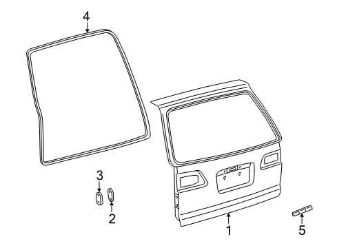 2003 Toyota Sienna Gate & Hardware Diagram