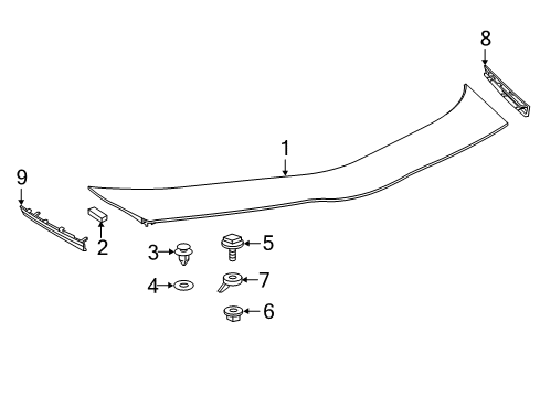 2019 Toyota Prius Prime Rear Spoiler Diagram