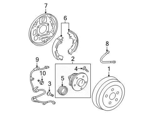 2008 Toyota Prius Rear Brakes Diagram