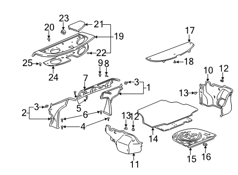 2002 Toyota Echo Cover Sub-Assy, Room Partition Diagram for 64275-52011-B1