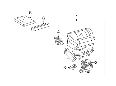 2013 Toyota Matrix Blower Motor & Fan Diagram