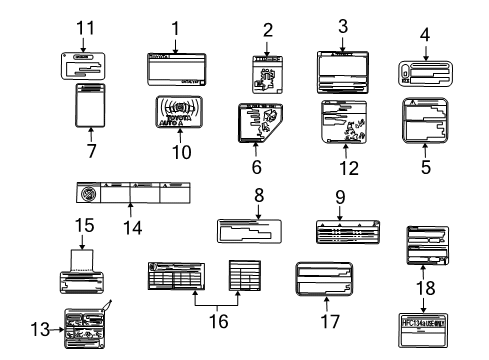 2011 Toyota Land Cruiser Label, Cooler Service Caution Diagram for 88723-60250