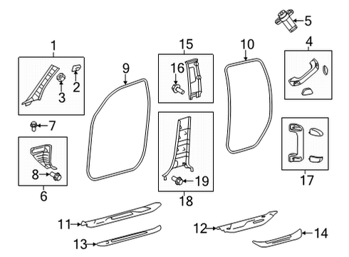 2023 Toyota Tundra WEATHERSTRIP, RR DOO Diagram for 62331-0C070