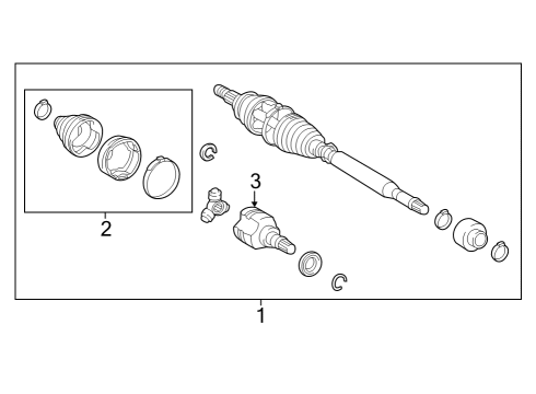 2023 Toyota bZ4X Drive Axles - Front Diagram