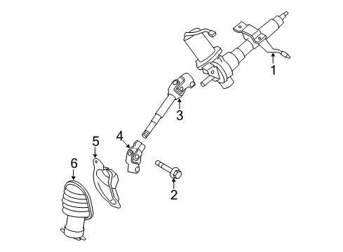 2014 Scion xD Steering Column & Wheel, Steering Gear & Linkage Diagram 2 - Thumbnail