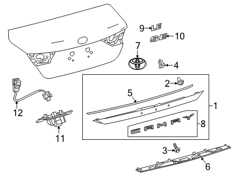 2018 Toyota Camry Parking Aid Diagram 4 - Thumbnail