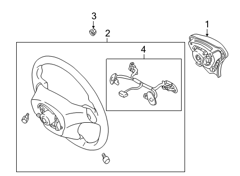 2003 Toyota Celica Steering Column & Wheel, Steering Gear & Linkage Diagram 3 - Thumbnail