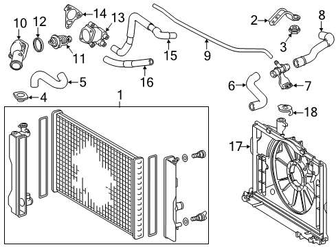 2019 Toyota Corolla Cap Sub-Assy, Reserve Tank Diagram for 16471-23030