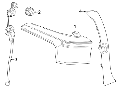 2023 Toyota bZ4X Tail Lamps Diagram