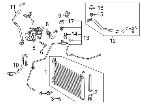 2012 Toyota Prius EVAPORATOR Sub-Assembly Diagram for 88501-47051