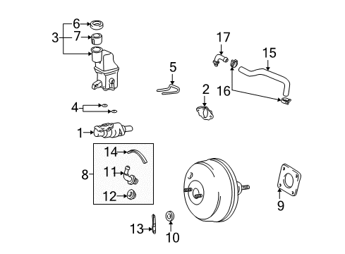 2002 Toyota Highlander Hose, Union To Check Valve Diagram for 44773-48080