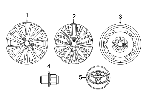 2018 Toyota Camry Wheel, Disc Diagram for 42611-33D10