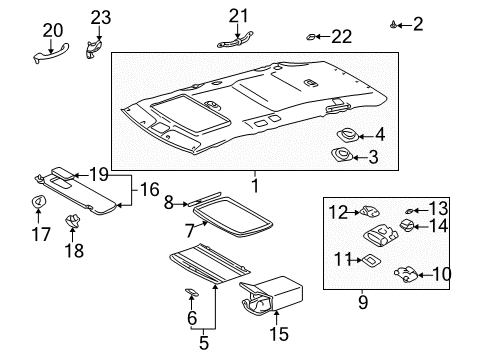 2002 Toyota Sienna Sunroof Diagram 1 - Thumbnail