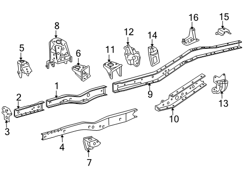 2009 Toyota Tacoma Frame & Components Diagram 4 - Thumbnail