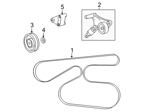 2010 Toyota Corolla Belts & Pulleys Diagram