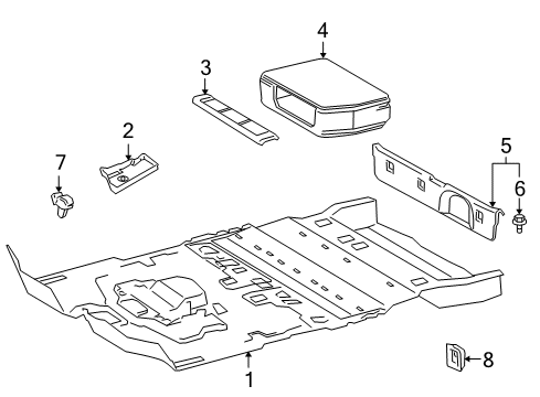 2004 Toyota Sienna Carpet Assy, Floor, Front Diagram for 58510-AE060-B0