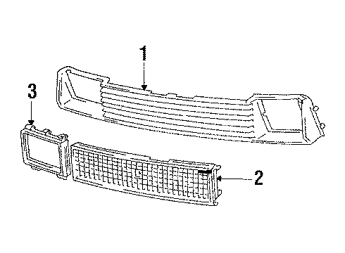 1986 Toyota Corolla Radiator Grille Emblem(Or Front Panel) Diagram for 75311-1A400