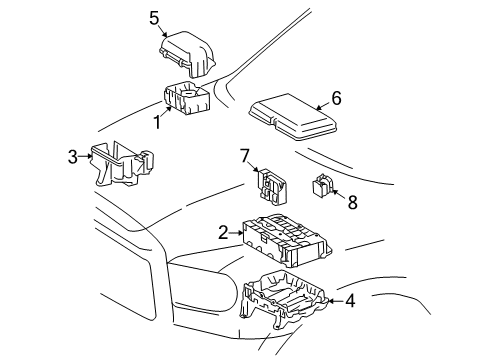 2011 Toyota Sequoia Block Assembly, Relay Diagram for 82660-0C100