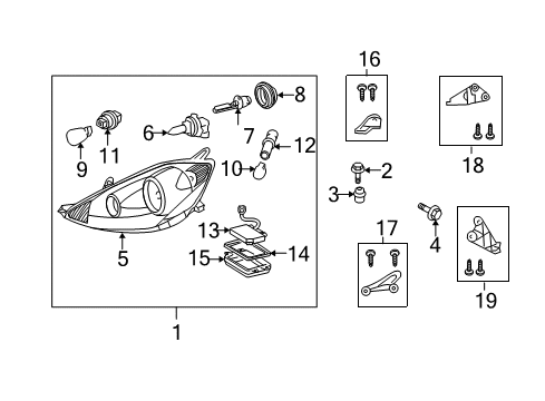 2006 Toyota Sienna Computer, Light Control Diagram for 85967-08010