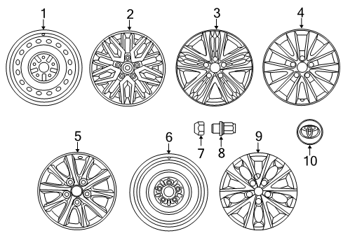 2017 Toyota Camry Wheel Cap Sub-Assembly Diagram for 42602-06070