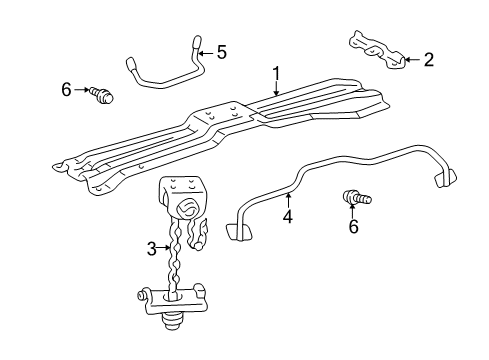 2000 Toyota Land Cruiser Carrier & Components - Spare Tire Diagram