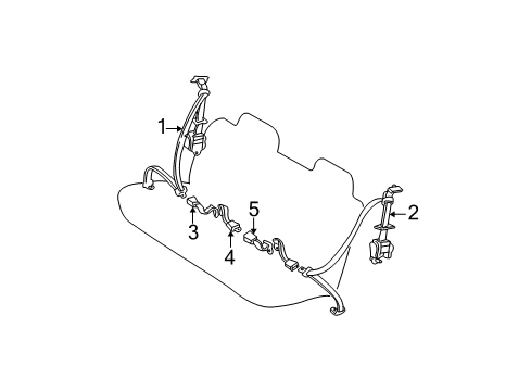 1999 Toyota Sienna Seat Belt Diagram 4 - Thumbnail