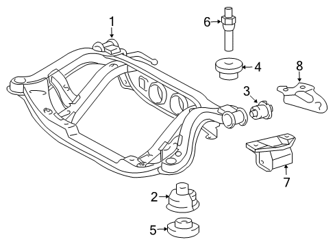 2011 Toyota Highlander Member Sub-Assy, Rear Suspension Diagram for 51206-48050