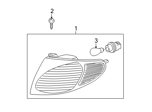 2002 Toyota Solara Park & Signal Lamps Diagram