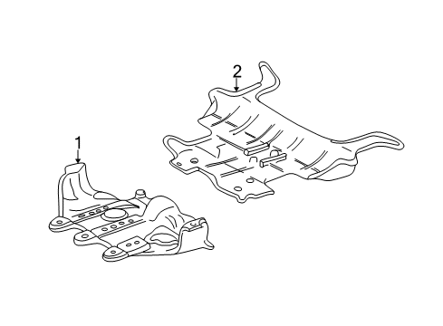 2001 Toyota Land Cruiser Splash Shields Diagram