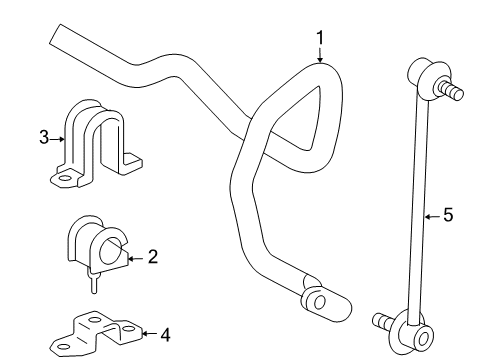 2008 Toyota Sienna Stabilizer Bar & Components - Front Diagram 2 - Thumbnail