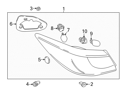 2017 Toyota Yaris iA Tail Lamps Diagram