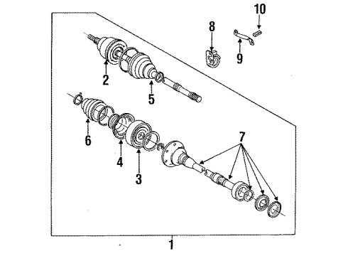 1993 Toyota MR2 Axle Shaft - Rear Diagram 1 - Thumbnail