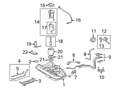 2010 Toyota Camry Band Sub-Assembly, Fuel Diagram for 77602-33100