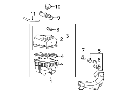 2002 Toyota Sienna Air Intake Diagram