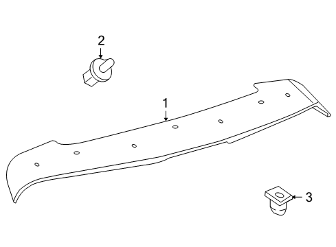 2015 Toyota Venza Spoiler Sub-Assembly, Rear Diagram for 76085-0T020-B3