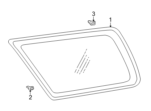 2002 Toyota 4Runner Glass, Quarter Window, Rear LH Diagram for 62740-35030