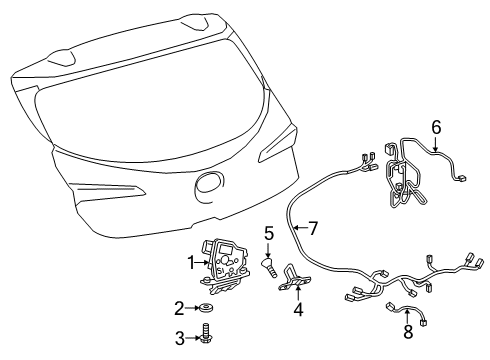 2021 Toyota Corolla Lift Gate Diagram