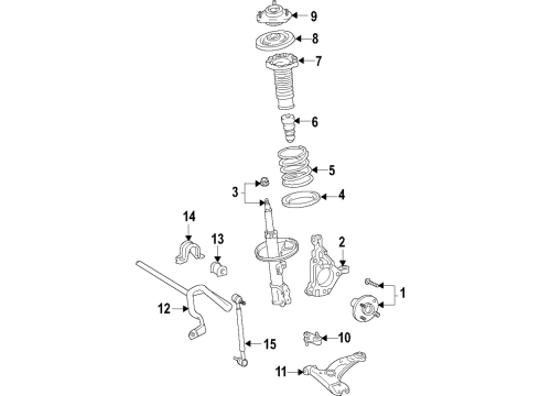 2021 Toyota Avalon Strut, Front Driver Side Diagram for 48520-8Z326