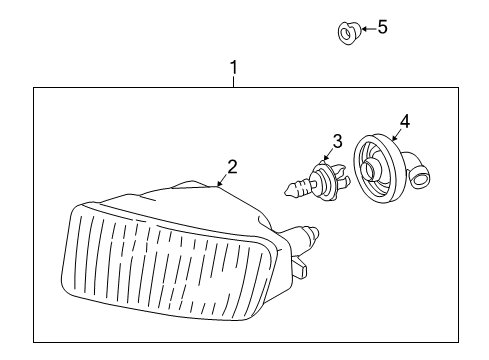 2000 Toyota Land Cruiser Bulbs Diagram 1 - Thumbnail