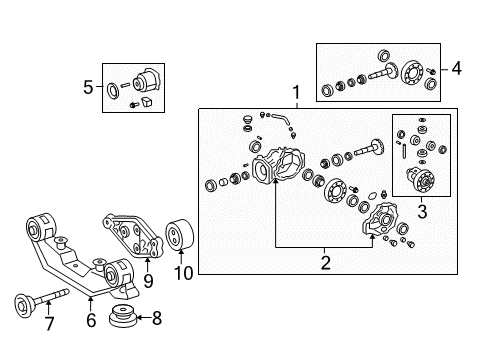 2013 Toyota Matrix Axle & Differential - Rear Diagram