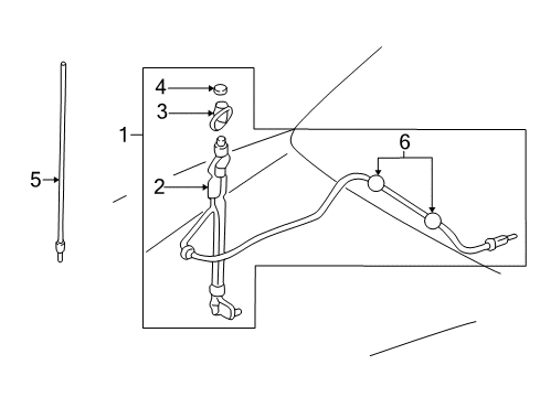 2006 Toyota Tundra Antenna & Radio Diagram 1 - Thumbnail