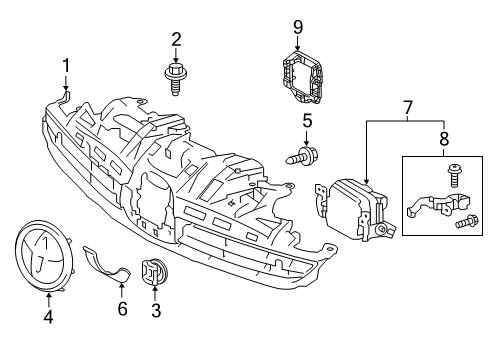 2022 Toyota Prius AWD-e Sonar System Diagram