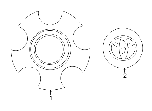 2005 Toyota RAV4 Wheel Covers & Trim Diagram